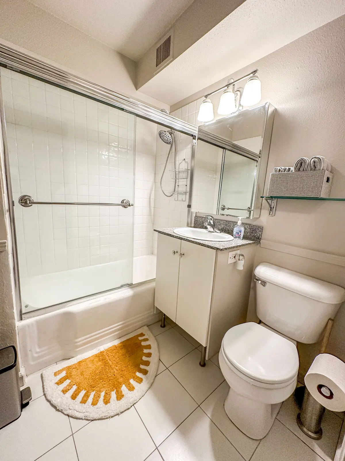 Bathroom with shower and bath